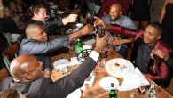 Nas celebrated his 38th birthday in style yesterday [September 14] at Catch in New York City. Steve Stoute, Ne-Yo, Zoe Saldana, Carmelo Anthony, Lala, AZ, DJ Premier, Jay-Z and Common...